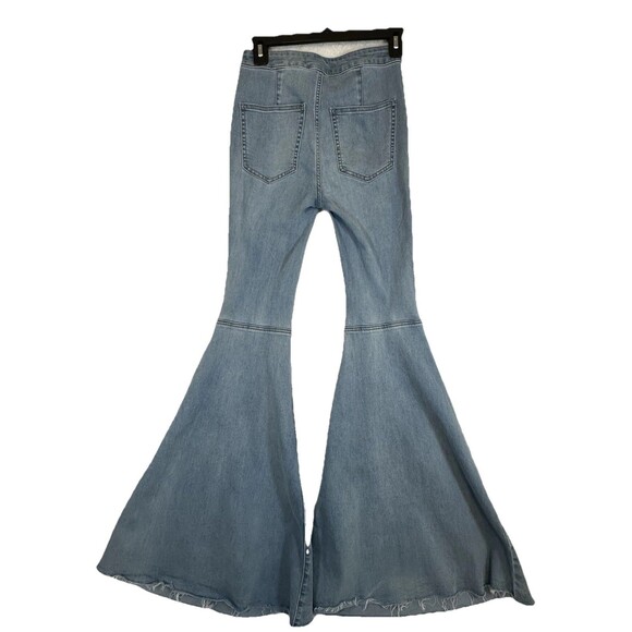 We The Free Jeans Size 25 Just Float On Flare Bell Bottoms Hippie Coachella Boho - Picture 2 of 11